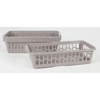 5x Körbchen 5er Set Rechteckig 20x10x5cm Aufbewahrung Kisten Boxen Korb Regal