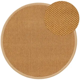 Kunstloft Sisalteppich Greta Beige ø 250 cm rund , Naturmaterialen , Beton Optik , Rund , 250x1 cm , Gots , für Fußbodenheizung geeignet , Teppiche und Böden, Teppiche