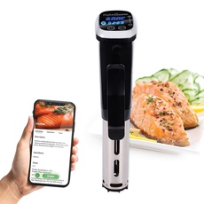 MakeCuisine - Roner Niedertemperatur- und Vakuumgaren - Roner sous vide - Wasserdicht - WIFI Verbindung - App mit +100 Rezepten online - 1200W