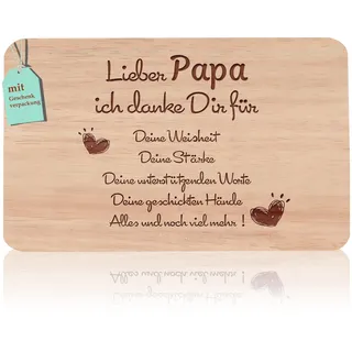 Frühstücksbrettchen Papa Geschenke | Brotzeitbrett mit Gravur