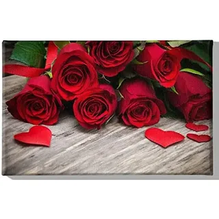 Homemania Bild Herz – Liebe – für Wohnzimmer und Schlafzimmer – Mehrfarbig aus Polyester, Holz, 45 x 3 x 70 cm – HM20KNV45x70-200