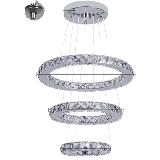 Kronleuchter, modernes Design, energieeffiziente Beleuchtung, A D20x30x40cm-b, änderbar-b - Silber