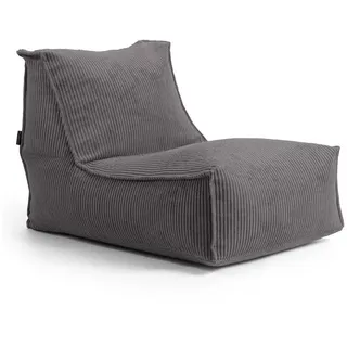 mokebo Sitzsack aus Cord Der Gelassene', Bean Bag Relaxliege oder Bodenkissen in Anthrazit
