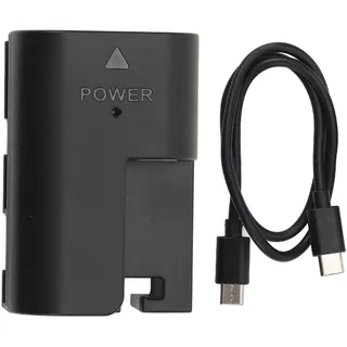 LP-E6 Vollständig Dekodierter Dummy-Akku Typ C DC-Koppler füR 5D Mark IV, ILI, Ll, 5D, 5DSR, 6D Mark Il, 6D, 7D Mark II, 7D, 60D, 60Da, 70D, 80D, 90D, R, R5, R6, R7