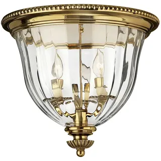 Elstead Lighting Deckenleuchte , Messingfarben , Metall, Glas , 31.5 cm , Grüner Punkt, RoHS , Lampen & Leuchten, Leuchtenserien