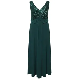 Ulla Popken, Damen, große Größen, Abendkleid, Pailletten, V-Ausschnitt, ärmellos