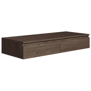 Selsey Bemmi Wand-Schminktisch 120 cm mit Schubladen, Nussbaum