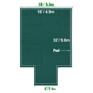 Pool-Sicherheitsabdeckung, langlebiges Material, sichere Passform, 16x32ft