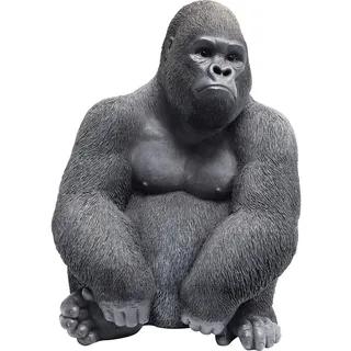 Kare DESIGN Deko-Objekt Gorilla Polyresin Schwarz