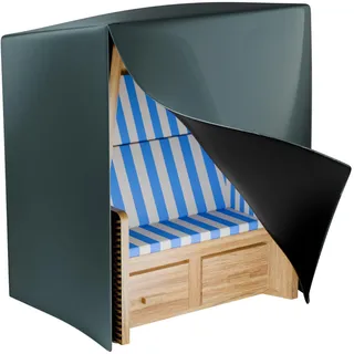 C S Cover Solutions Strandkorb Schutzhülle Winterfest | Passend für alle Strandkörbe (125 x 100 x 150/165 cm) mit Belüftungsfenster & Reißverschlüssen | UV-beständig, wasserdicht & Made in Europe