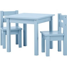 Bild von Kindersitzgruppe »MADS Kindersitzgruppe«, (Set, 3 tlg., 1 Tisch, 2 Stühle), in vielen Farben, mit zwei Stühlen, blau