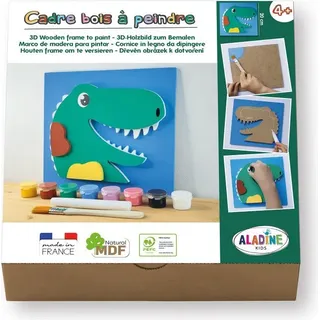 ALADINE - 3D-Holzbild zum Bemalen Dinosaurier
