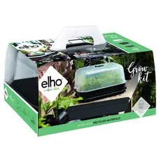 Elho Green Basics Anzucht Set Allin1 40 - Growpot für Züchten Und Ernten - Ø 40.0 x H 19.9 - Living Schwarz