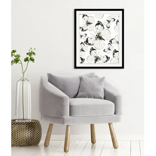 Queence »Lina« Schmetterlinge 1 Stk. tlg., grau