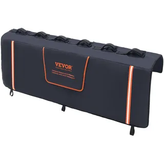 VEVOR Pickup Heckklappe Heckklappenpolster 1570 mm, Lkw Heckklappe Pad 6 Fahrräder, 110 x 110 mm Rillen Fahrradheckträger für Holz, Leitern usw. Ladeklappenhebel Schutz mit 2 Kleinen Taschen