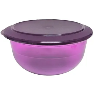 Tupperware Tafelperle Exclusiv mit Deckel Salatbar Servierschüssel Clear Buffet Perle Salatschüssel (lila 3,5 Liter)