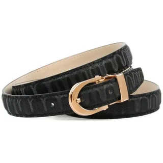 Anthoni Crown Ledergürtel Gürtel aus innovativem Leder, in 3D-Optik in schwarz