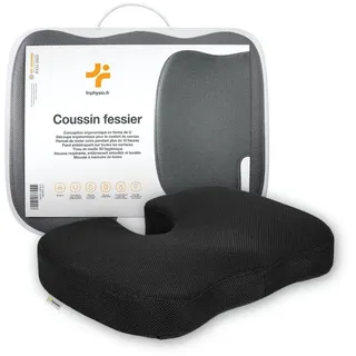 Inphysio U-förmiges Kissen - Ergonomisches Sitzkissen für Bürostühle - Hypoallergener Formgedächtnisschaum - Lindert Rückenschmerzen - 45 x 35 x 7 cm