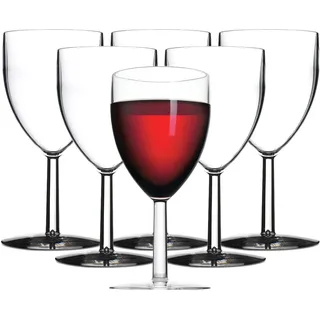 Mepal Kunststoff-Rotweingläser SAN 300 ml 6er Set - Transparent
