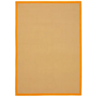 carpetfine Sisalteppich »Sisal«, rechteckig, 5 mm Höhe, mit farbiger Bordüre, Anti Rutsch Rückseite carpetfine orange B: 60 cm   1 St.