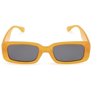 Contacta, Bold Sonnenbrille für Damen mit polarisierten Gläsern, robuster und rechteckiger Rahmen, klare Sicht, Farbe Orange mit dunkler Linse, Verpackung mit Brillenbeutel, 29 g