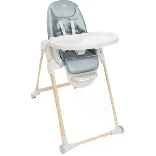 Chicco Hochstuhl , Hellgrau, Blaugrau , Kunststoff , 57x79-104x90 cm , Fußstütze verstellbar, Essbrett abnehmbar, höhenverstellbar, zusammenklappbar, Bezug waschbar , Babymöbel & Kindermöbel, Babyzimmer, Hochstühle