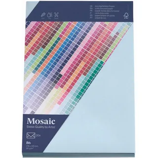 Artoz Mosaic DIN B6 ohne Fenster hellblau nassklebend 20 St.