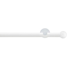 Bild Gardinenstange »WHITE«, 1 läufig-läufig, Wunschmaßlänge, Vorhanggarnitur, Innenlauf, verlängerbar, Endknopf Kugel, weiß