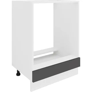 VCM Herdumbauschrank Esilo 60 x 82 x 46 cm Anthrazit/Weiß