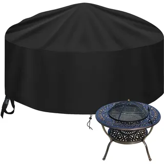 Abdeckung für Feuerschale -Abdeckung Feuerschalen für den Garten,Terrasse und Balkon, 600D Oxford-Gewebe Abdeckung für Feuertonne und Feuerkorb, große Abdeckung für Feuerstelle (Ø91x31cm)