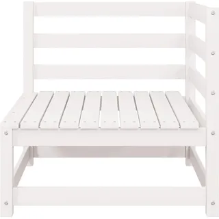 vidaXL Gartensofa 2-Sitzer mit Kissen Kiefer Massivholz Weiß - Weiß