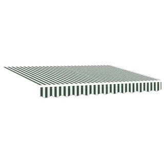 vidaXL Einziehbare Markise Grün und Weiß 300 x 250 cm - Grün