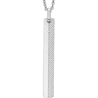 Fossil Harlow Linear Texture Chain Halskette Silber Edelstahl