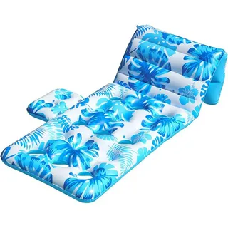 Aufblasbare Pool-Schwimmhilfen mit Getränkehaltern für Erwachsene, verstellbare Rückenlehne, aufblasbare Liegestühle, Pool-Floß