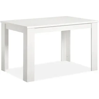 Homestyle4u Esstisch 120-160 x 75 x 80 cm weiß