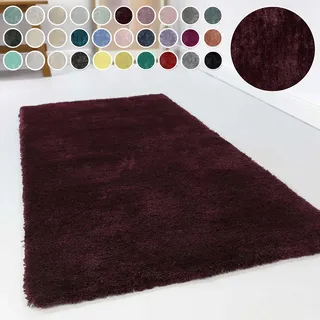 Esprit Relaxx Hochflorteppich 120 cm bordeaux