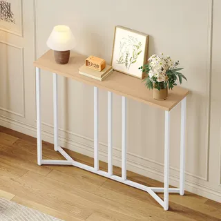 YITAHOME Konsolentisch Schmal 20 x 80 x 80 cm Weiss