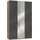 Drehtürenschrank Level by fresh to go 150 x 236 x 58 cm Grau