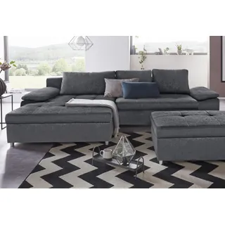 OTTO home Ecksofa Labene L-Form Kunstleder 2-Sitzer Grau