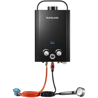 GASLAND BE158B Gasdurchlauferhitzer, 6L Tankless LPG Durchlauferhitzer 30/37mbar, Instant Gasdusche für Campingdusche Pferdedusche