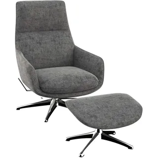 FLEXLUX Drehsessel "Marinella, Relaxsessel, Entspannung mit Premium-Komfort" Liegefunktion, drehbar, Fuß Alu, OTTOs Choice, graphite, aluminiumfarben