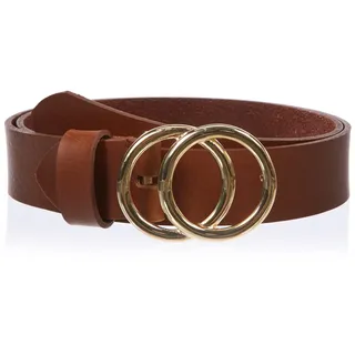 MGM Damen Circles Gürtel, Cognac-Gold, 75