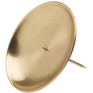 NKlaus Adventskränz Kerzenhalter mit Dorn Ø12cm Messing Gold matt Geburtstagskränzen 10664