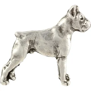 Boxer, Deutscher Boxer II - Versilberte Hundebrosche, elegante Anstecknadel, Jackenreversschmuck der Marke Art-Dog