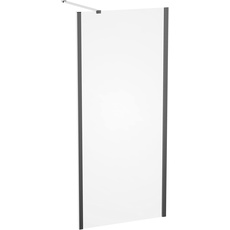 Marwell Seitenwand BRIGHT 80x195 cm Duschkabine mit hochwertigen Aluminiumprofil in chrom Duschabtrennung mit Abperleffekt Dusche aus Einscheibensicherheitsglas