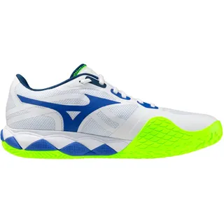 Mizuno Wave Enforce Tour 2 Cc Sandplatzschuhe - White / Dazzling Blue / Lightning Yellow - EU 46