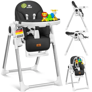 Kidiz KIDIZ® 3in1 Hochstuhl Kinderhochstuhl inkl. Spielbügel Babyliege Kombihochstuhl Babyhochsitz ,7 höhenverstellbar Verstellbare Rückenlehne mitwachsend ab 0 Monate bis 6 Jahre Babystuhl