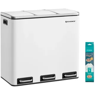 Songmics Mülltrenner 18 l Weiß