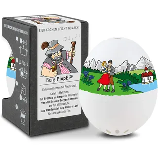 Berg PiepEi - Singende Eieruhr zum Mitkochen - Eierkocher für 3 Härtegrade - Wandern Geschenk - Lustiges Kochei - Musik Eggtimer - Brainstream