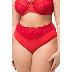 Große Größen String-Panty, Damen, rot, Größe: 50/52, Baumwolle/Synthetische Fasern/Polyester, Ulla Popken